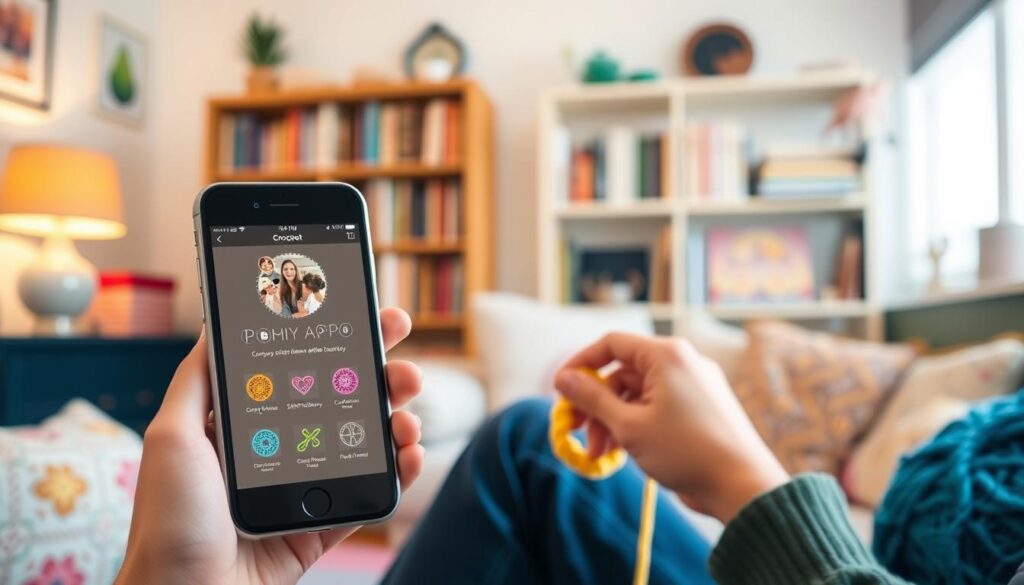 funcionalidades de um app de crochê