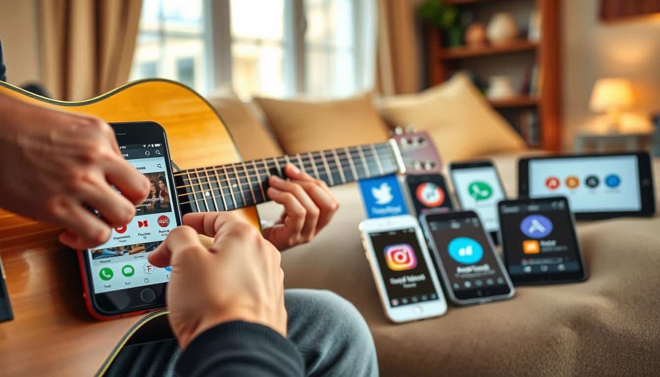 melhores aplicativos para aprender a tocar guitarra