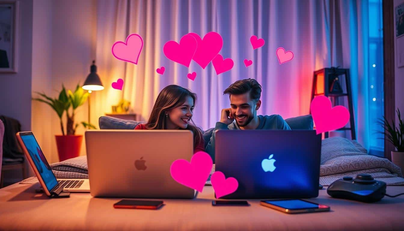 Namoro à distância com ajuda da tecnologia